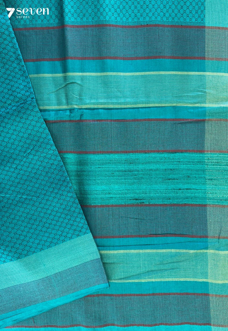 Chamomile Chattisgarh Green Pure Tussar Silk Saree | Silk Mark Certified