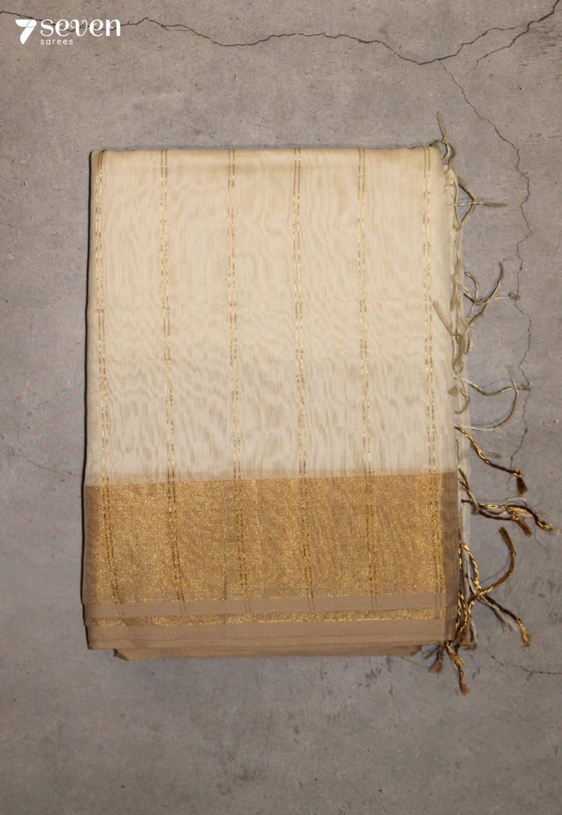 Kovanthi Maheshwari Handloom Off White Silk Cotton Saree