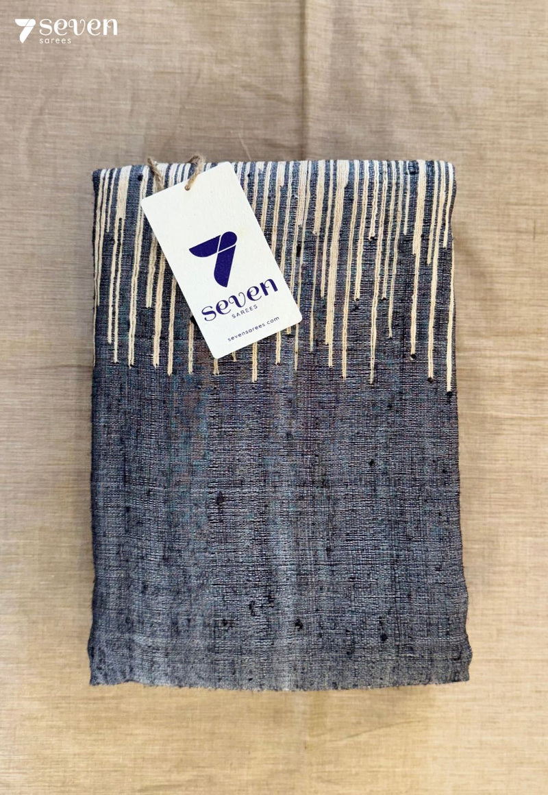 GreyThorn Chattisgarh Natural Grey Pure Tussar Silk Saree | Silk Mark Certified