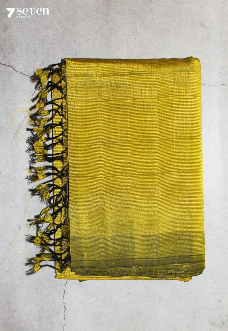 Arolika Mangalagiri Handloom Mustard Vegan Silk Saree