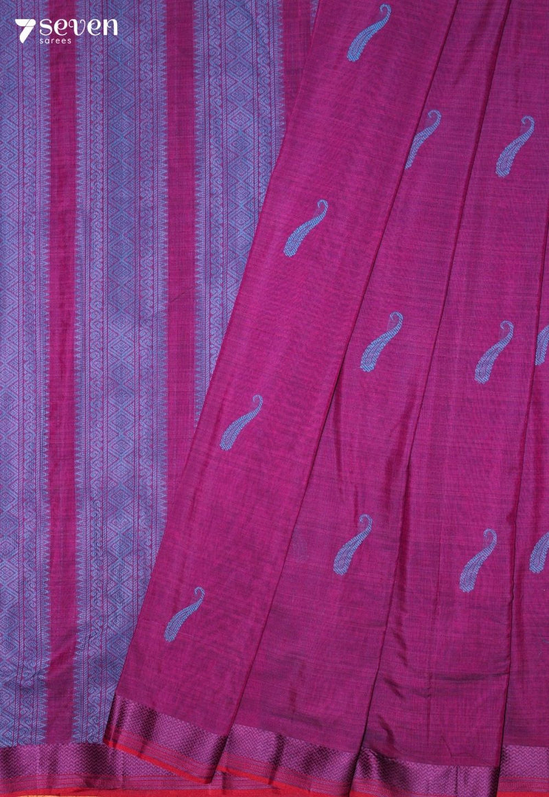 Oorvitha Signature Seven Handloom Pink Bangalore Pure Cotton Saree