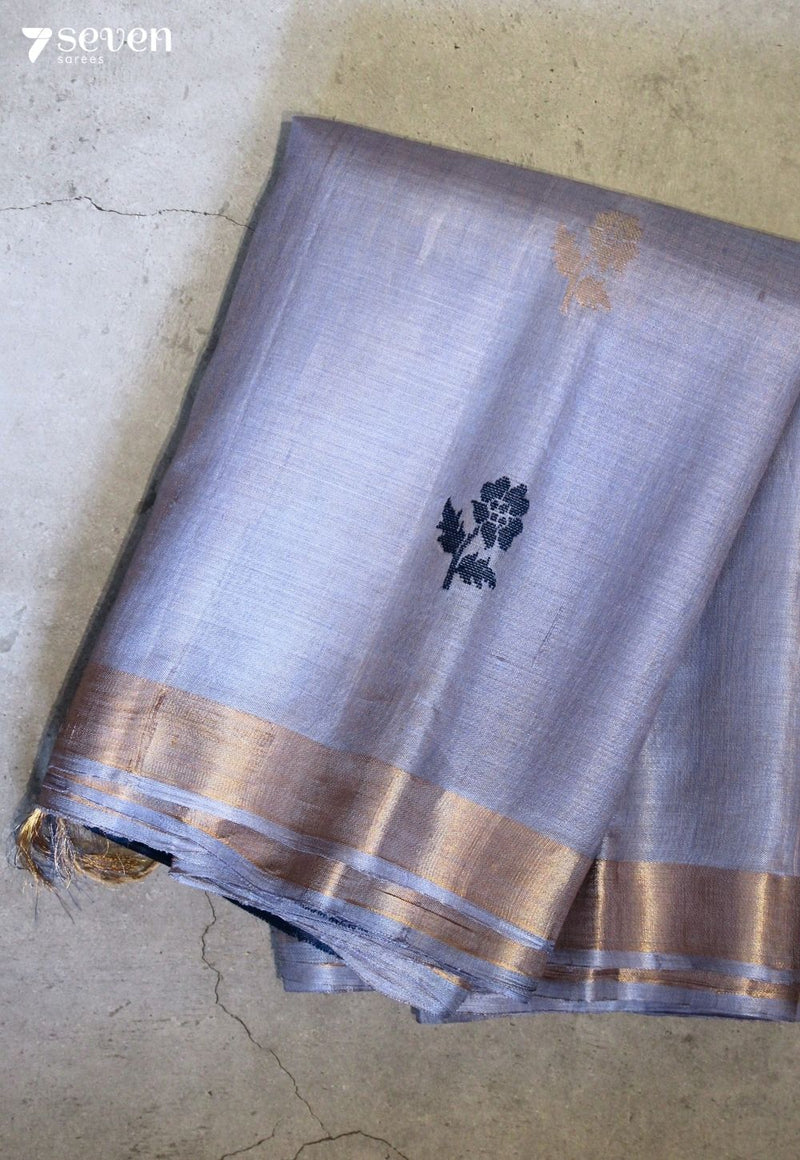 Spring Tide Handloom Lavender Pure Tussar Silk(Kosa) Saree| Silk Mark Certified