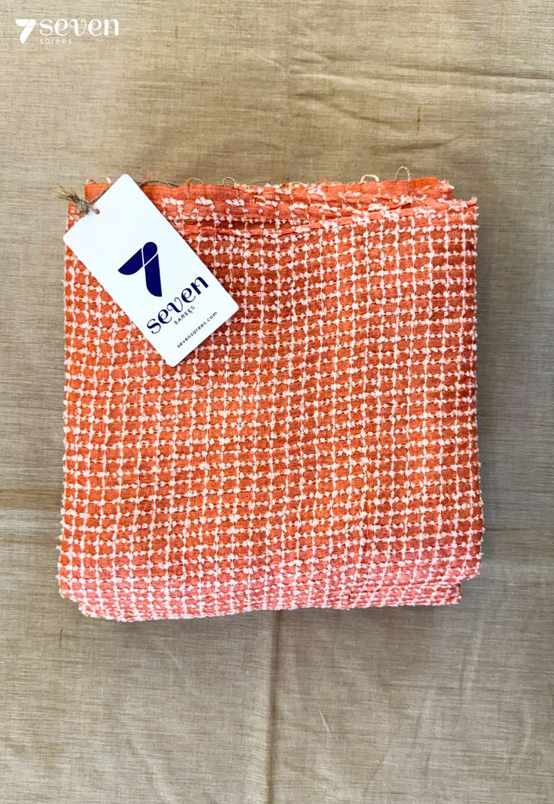 Grapefruit Chattisgarh Orange Pure Tussar Silk Saree | Silk Mark Certified