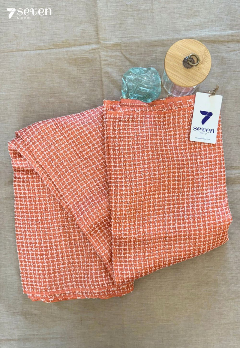 Grapefruit Chattisgarh Orange Pure Tussar Silk Saree | Silk Mark Certified