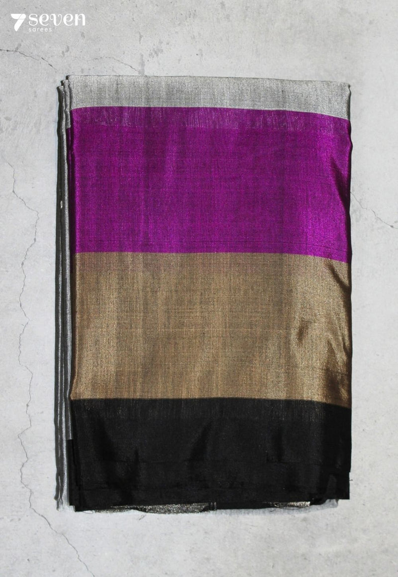 Tanirika Signature Seven Handloom Grey Bangalore Pure Silk Cotton Saree