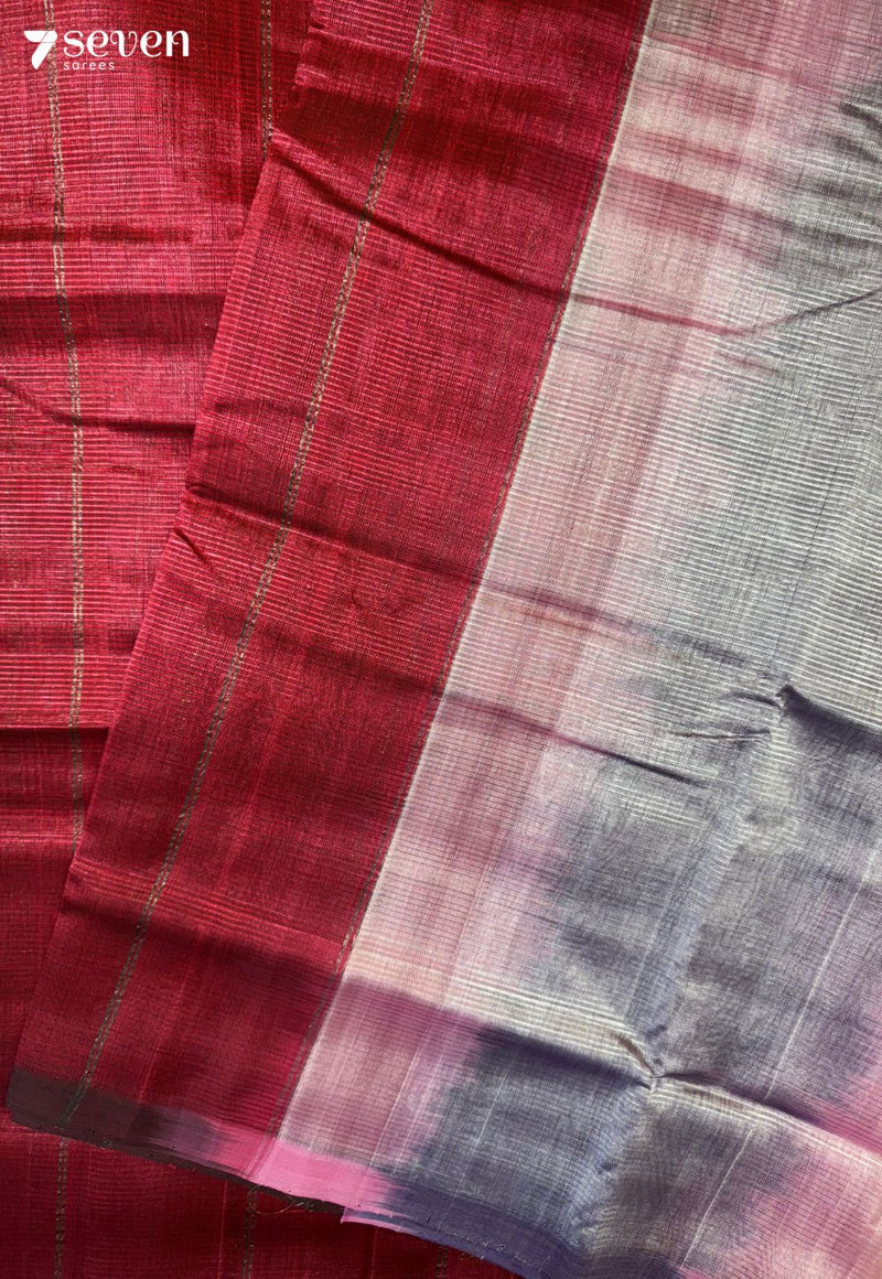 Syama Mangalagiri Handloom Pink Vegan Silk Saree