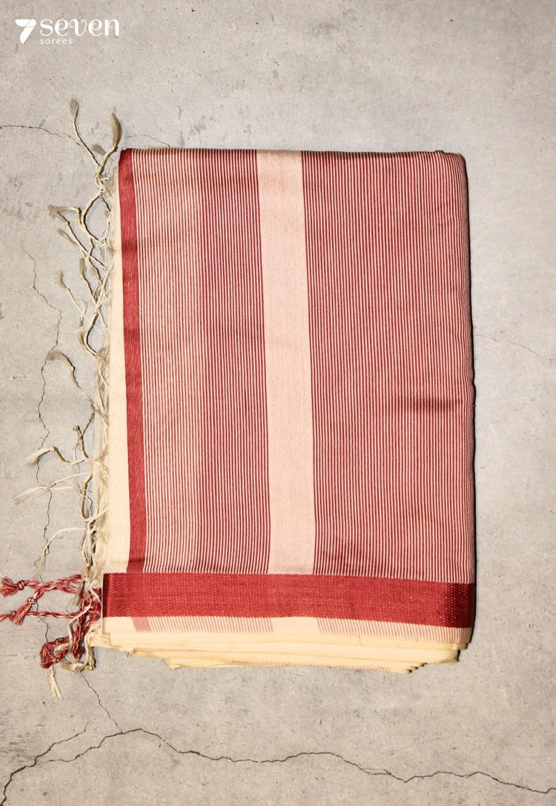 Dheyanvi Maheshwari Handloom Off White Silk Cotton Saree