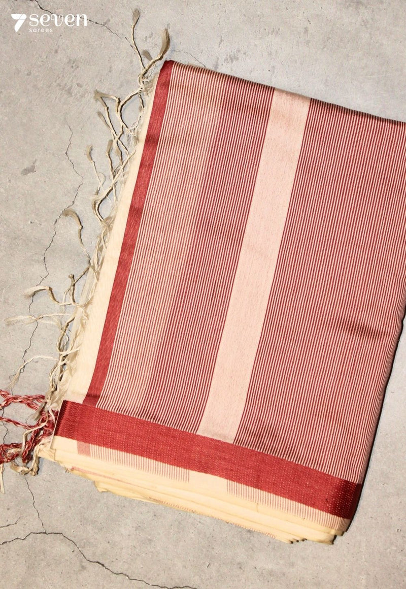 Dheyanvi Maheshwari Handloom Off White Silk Cotton Saree
