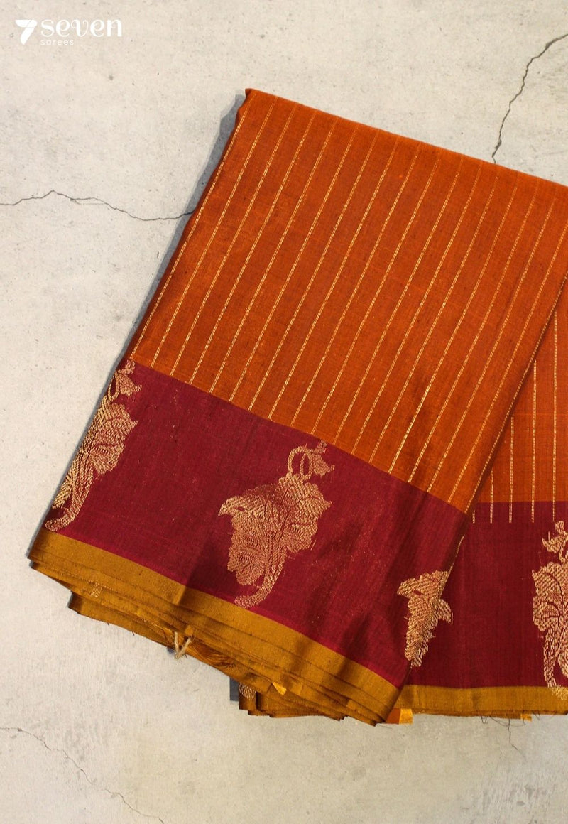 Neeranvi Signature Seven Handloom Brown Bangalore Pure Silk Cotton Saree