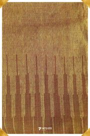 Aala Signature Seven Handloom Brown Bangalore Cotton Saree - Seven Sarees - Saree - Seven Sarees