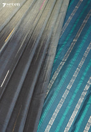 Aalaya Signature Seven Handloom Blue Bangalore Pure Cotton Saree - Seven Sarees - Saree - Seven Sarees