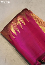 Aarnika Signature Seven Handloom Pink Bangalore Pure Silk Saree|Silk Mark Certified - Seven Sarees - Saree - Seven Sarees