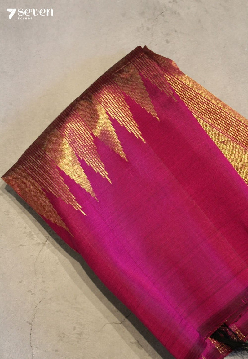 Aarnika Signature Seven Handloom Pink Bangalore Pure Silk Saree|Silk Mark Certified - Seven Sarees - Saree - Seven Sarees