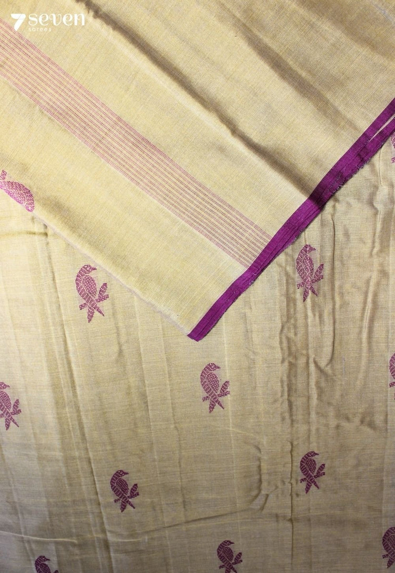 Aaryavalli Signature Seven Handloom Khakhi Bangalore Pure Cotton Saree - Seven Sarees - Saree - Seven Sarees