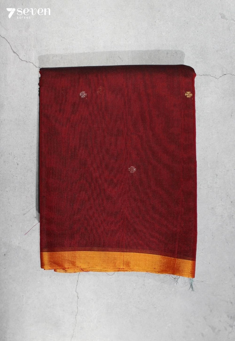 Adhritika Signature Seven Handloom Red Bangalore Pure Silk Cotton Saree - Seven Sarees - Saree - Seven Sarees