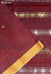 Adhritika Signature Seven Handloom Red Bangalore Pure Silk Cotton Saree - Seven Sarees - Saree - Seven Sarees