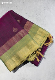 Ahalyaa Signature Seven Handloom Pink Bangalore Pure Cotton Saree - Seven Sarees - Saree - Seven Sarees