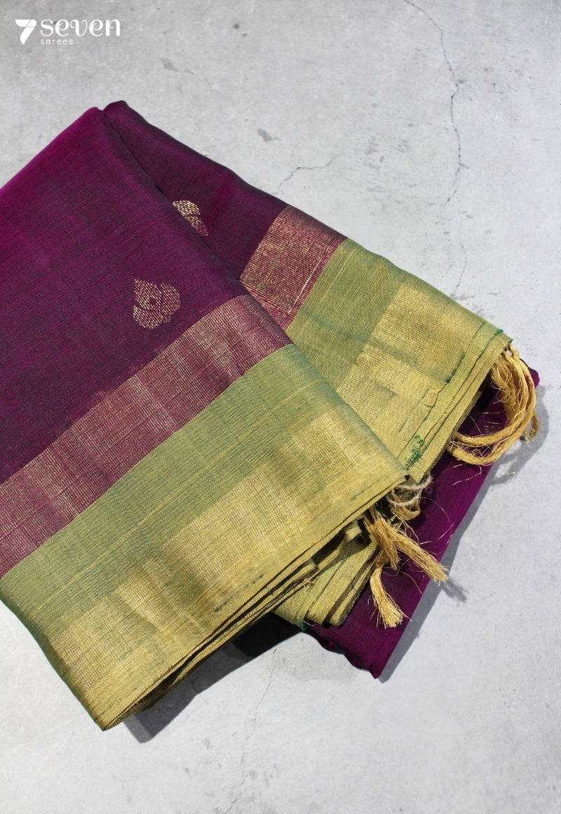 Ahalyaa Signature Seven Handloom Pink Bangalore Pure Cotton Saree - Seven Sarees - Saree - Seven Sarees