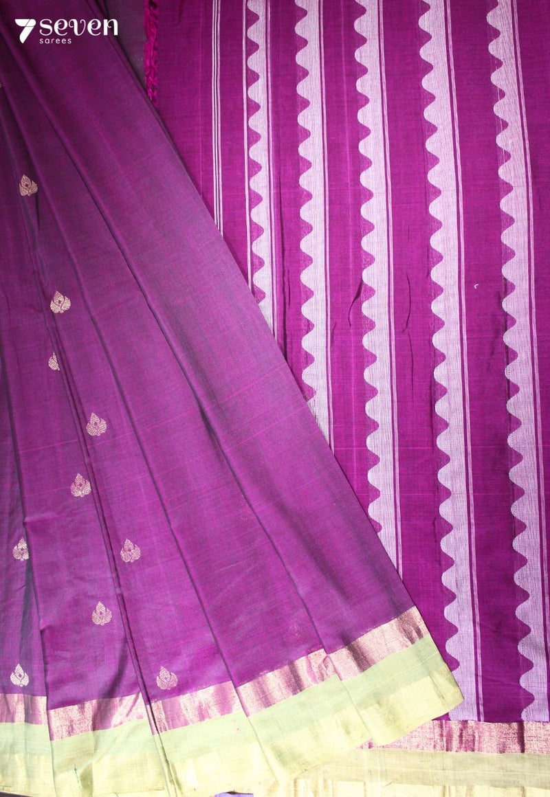Ahalyaa Signature Seven Handloom Pink Bangalore Pure Cotton Saree - Seven Sarees - Saree - Seven Sarees