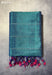 Airata Mangalagiri Handloom Teal Vegan Silk Saree - Seven Sarees - Saree - Seven Sarees
