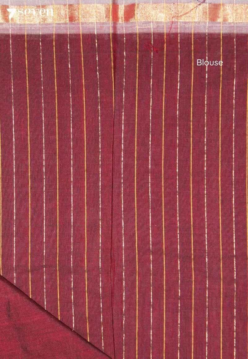 Ambalika Signature Seven Handloom Dark Blue Bangalore Pure Cotton Saree - view 4