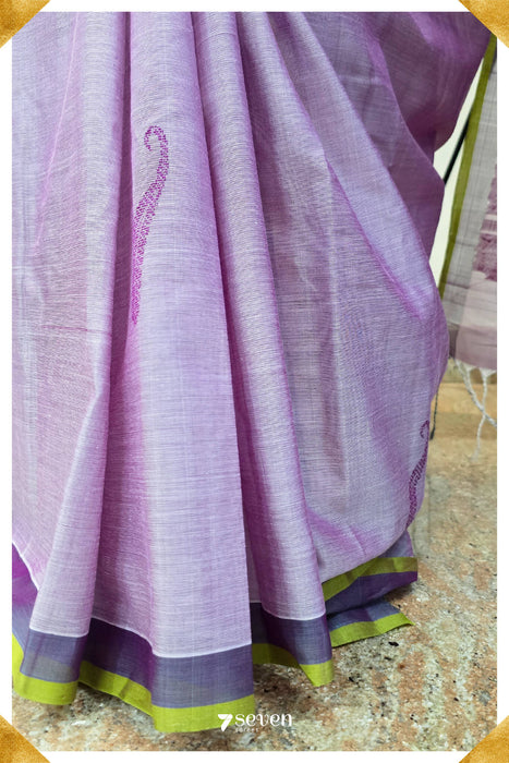 Amber Horizon Signature Seven Handloom Pink Bangalore Pure Cotton Saree - Seven Sarees - Saree - Seven Sarees