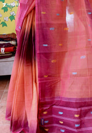 Amber Olive Signature Seven Handloom Pink Bangalore Pure Cotton Saree - Seven Sarees - Saree - Seven Sarees