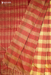 Ameya Maheshwari Handloom Yellow Silk Cotton Saree - view 1