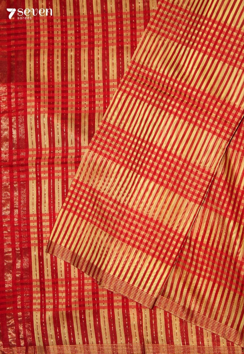 Ameya Maheshwari Handloom Yellow Silk Cotton Saree - view 5