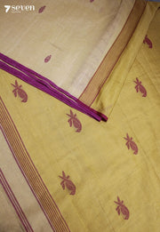 Amodini Signature Seven Handloom Khakhi Bangalore Pure Cotton Saree - Seven Sarees - Saree - Seven Sarees