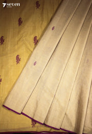 Amodini Signature Seven Handloom Khakhi Bangalore Pure Cotton Saree - Seven Sarees - Saree - Seven Sarees