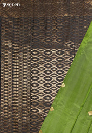 Amodita Signature Seven Handloom Green Bangalore Pure Silk Saree|Silk Mark Certified - Seven Sarees - Saree - Seven Sarees