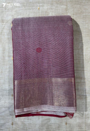 Amulya Signature Seven Handloom Pink Bangalore Pure Silk Cotton Saree - Seven Sarees - Saree - Seven Sarees