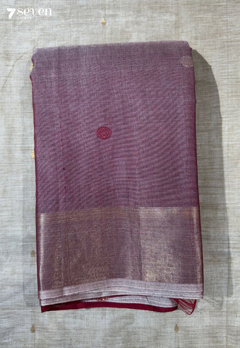 Amulya Signature Seven Handloom Pink Bangalore Pure Silk Cotton Saree - Seven Sarees - Saree - Seven Sarees