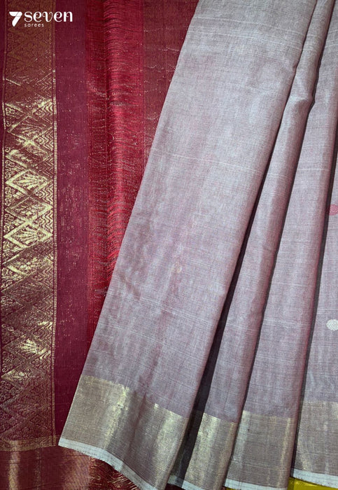 Amulya Signature Seven Handloom Pink Bangalore Pure Silk Cotton Saree - Seven Sarees - Saree - Seven Sarees