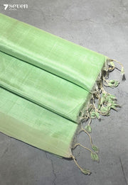 Anagha Mangalagiri Handloom Green Vegan Silk Saree - Seven Sarees - Saree - Seven Sarees