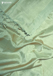 Anagha Mangalagiri Handloom Green Vegan Silk Saree - Seven Sarees - Saree - Seven Sarees