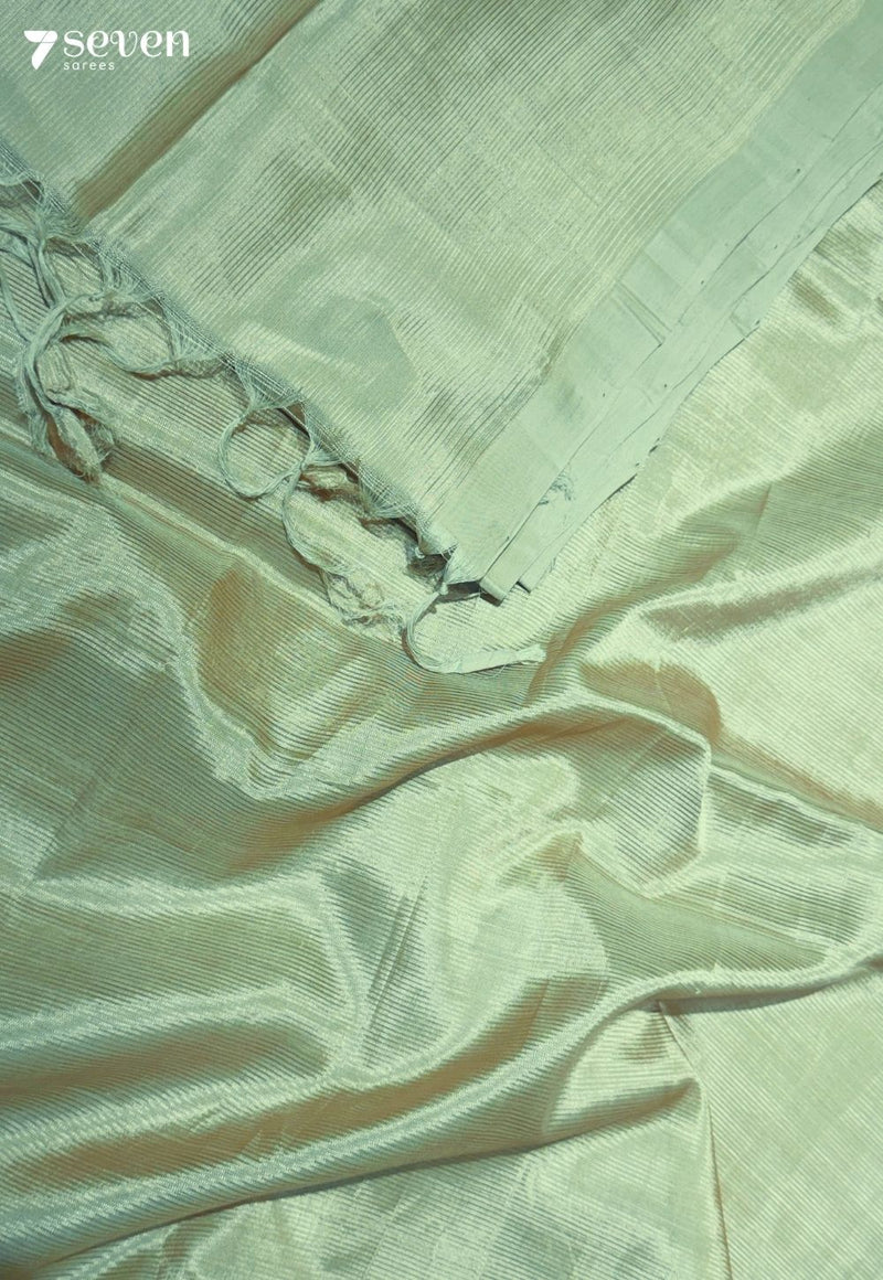 Anagha Mangalagiri Handloom Green Vegan Silk Saree - Seven Sarees - Saree - Seven Sarees