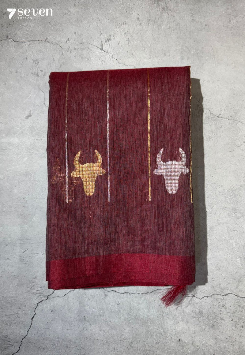 Angara Signature Seven Handloom Pink Bangalore Pure Silk Cotton Saree - Seven Sarees - Saree - Seven Sarees