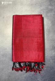 Anura Mangalagiri Handloom Red Vegan Silk Saree - Seven Sarees - Saree - Seven Sarees