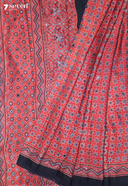 Anuradha Kutch Red Pure Handmade Ajrakh Modal with Handpasted Mirrors - view 1
