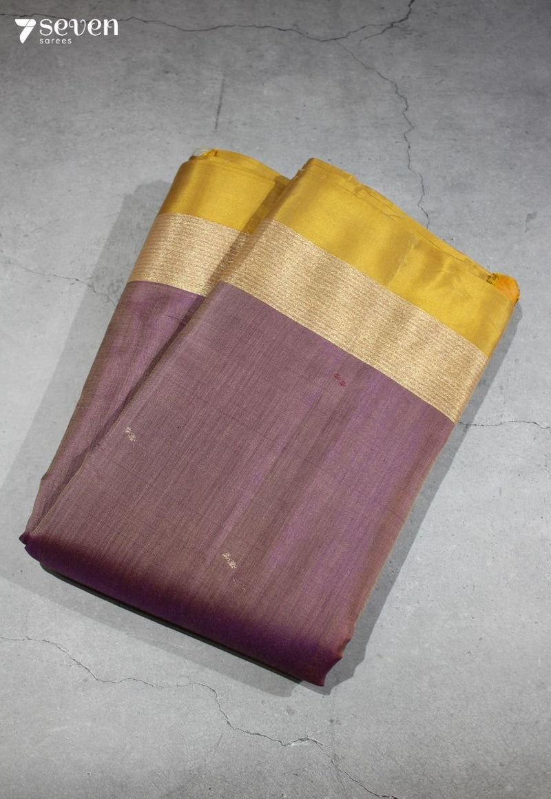 Anvaya Signature Seven Handloom Brown Bangalore Pure Silk Cotton Saree - Seven Sarees - Saree - Seven Sarees