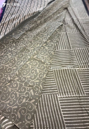 Apron & Fern Jaipur Green Handblock 100% Cotton Saree - Seven Sarees - Saree - Seven Sarees