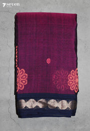 Arelvi Signature Seven Handloom Pink Bangalore Pure Cotton Saree - Seven Sarees - Saree - Seven Sarees