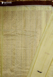 Arunika Signature Seven Handloom Yellow Bangalore Pure Cotton Saree - Seven Sarees - Saree - Seven Sarees