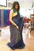 Arya Signature Seven Handloom Navy Blue Bangalore Pure Cotton Saree - Seven Sarees - Saree - Seven Sarees