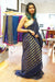 Arya Signature Seven Handloom Navy Blue Bangalore Pure Cotton Saree - Seven Sarees - Saree - Seven Sarees