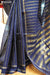 Arya Signature Seven Handloom Navy Blue Bangalore Pure Cotton Saree - Seven Sarees - Saree - Seven Sarees