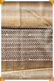 Aster Chattisgarh Brown Pure Kosa Silk Saree|Silk Mark Certified - Seven Sarees - Saree - Seven Sarees