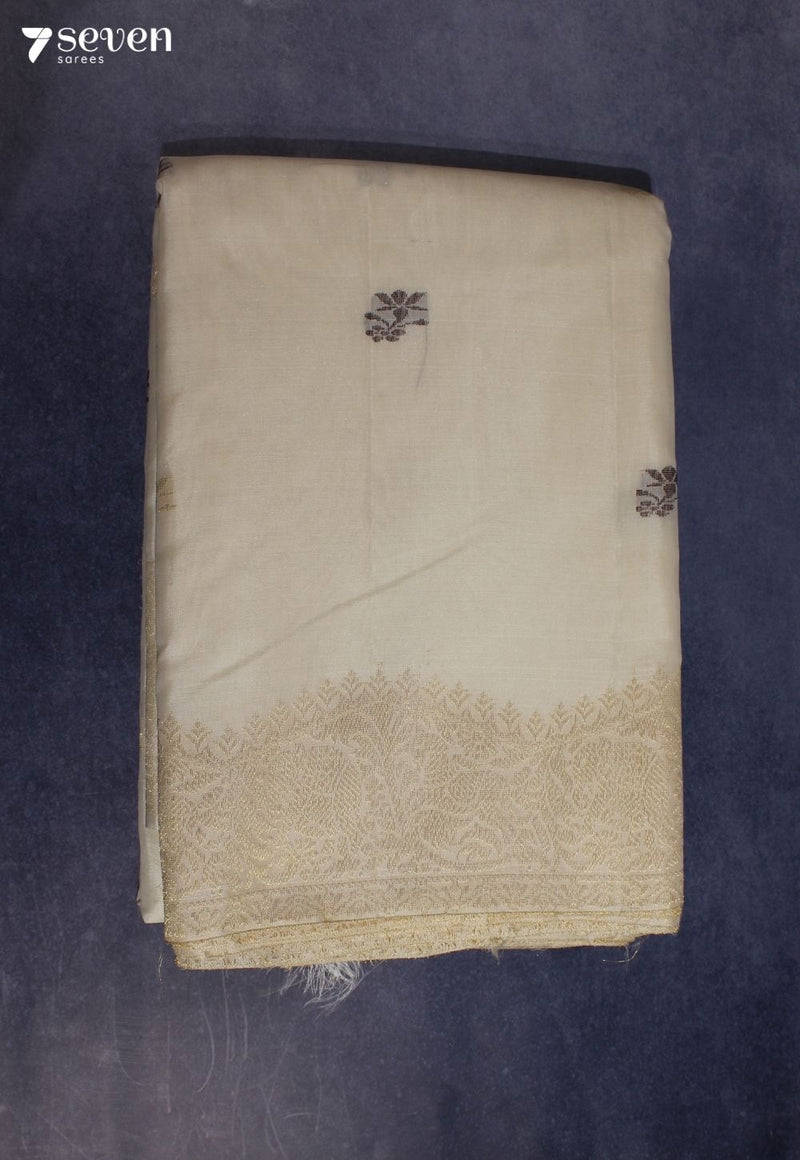 Avanthi Signature Seven Handloom Off - White Bangalore Pure Silk Cotton Saree - Seven Sarees - Saree - Seven Sarees